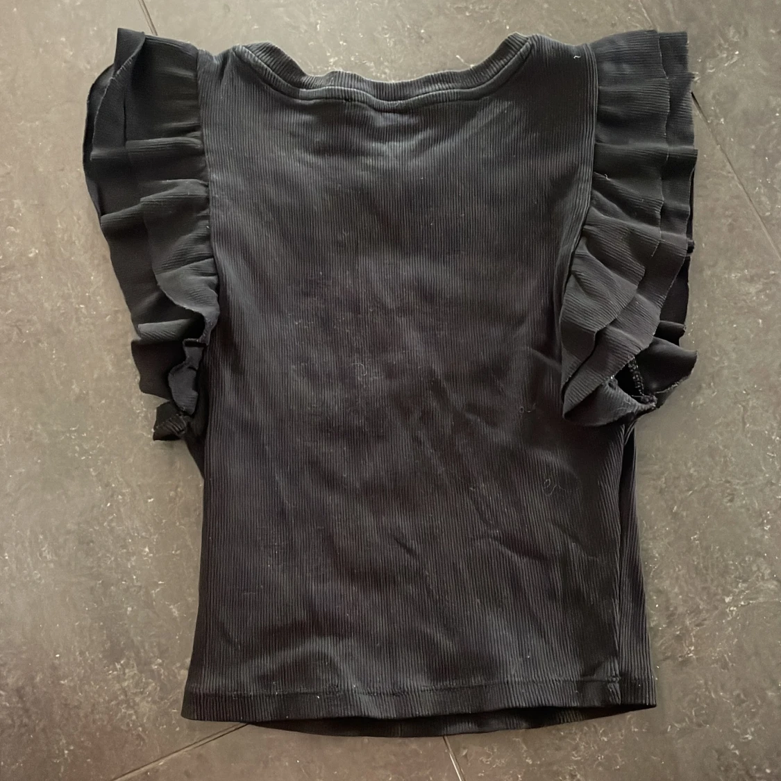 Svart topp med volang Zara - 1