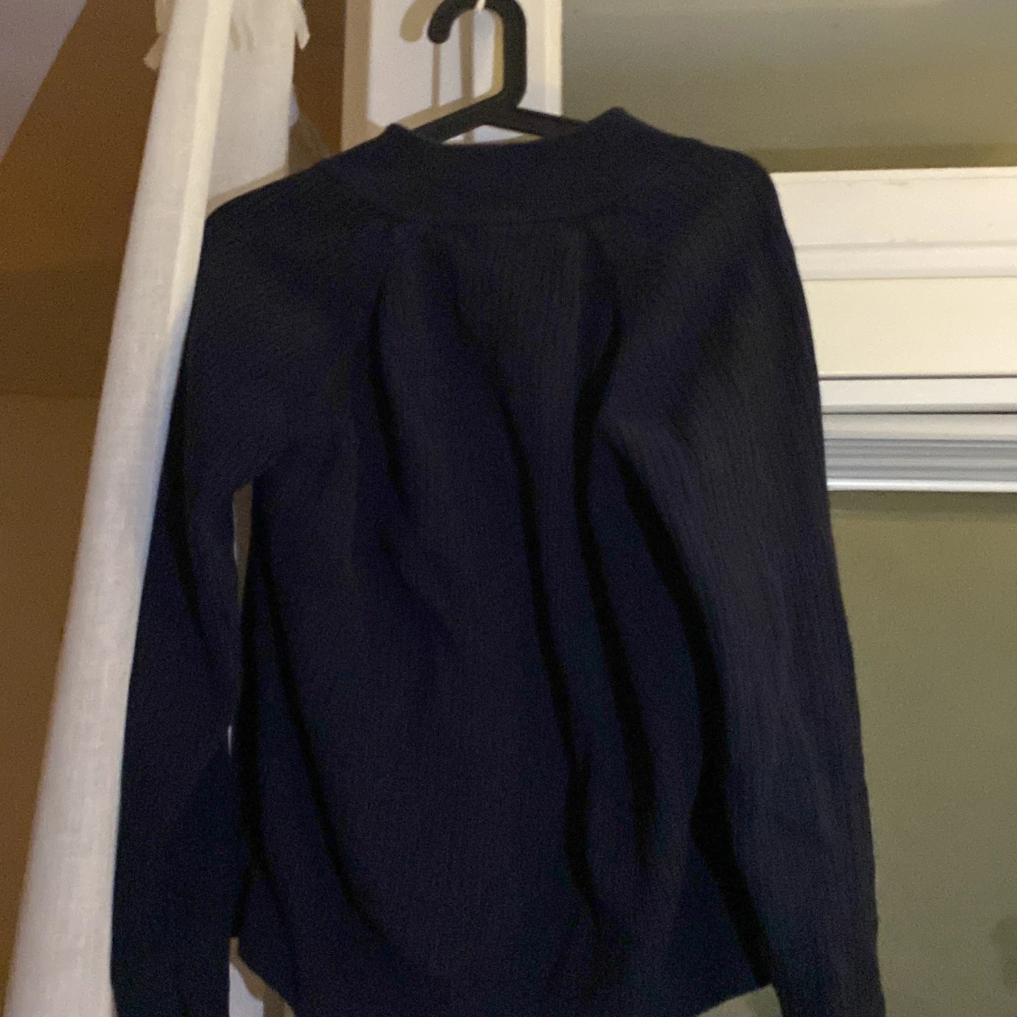 Mörkblå stickad half zip från GANT - 1