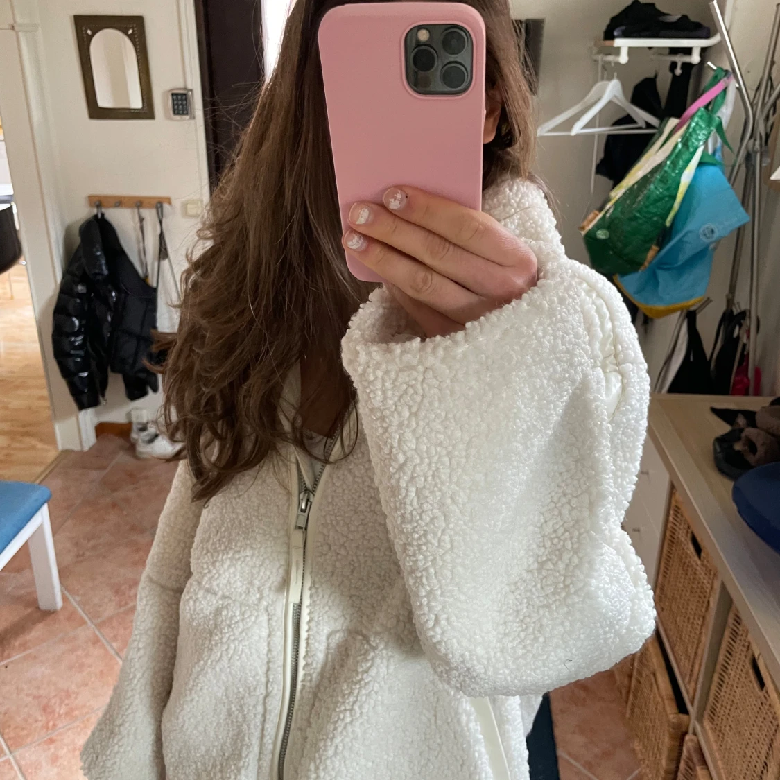 Vit Teddy hm jacka - 2