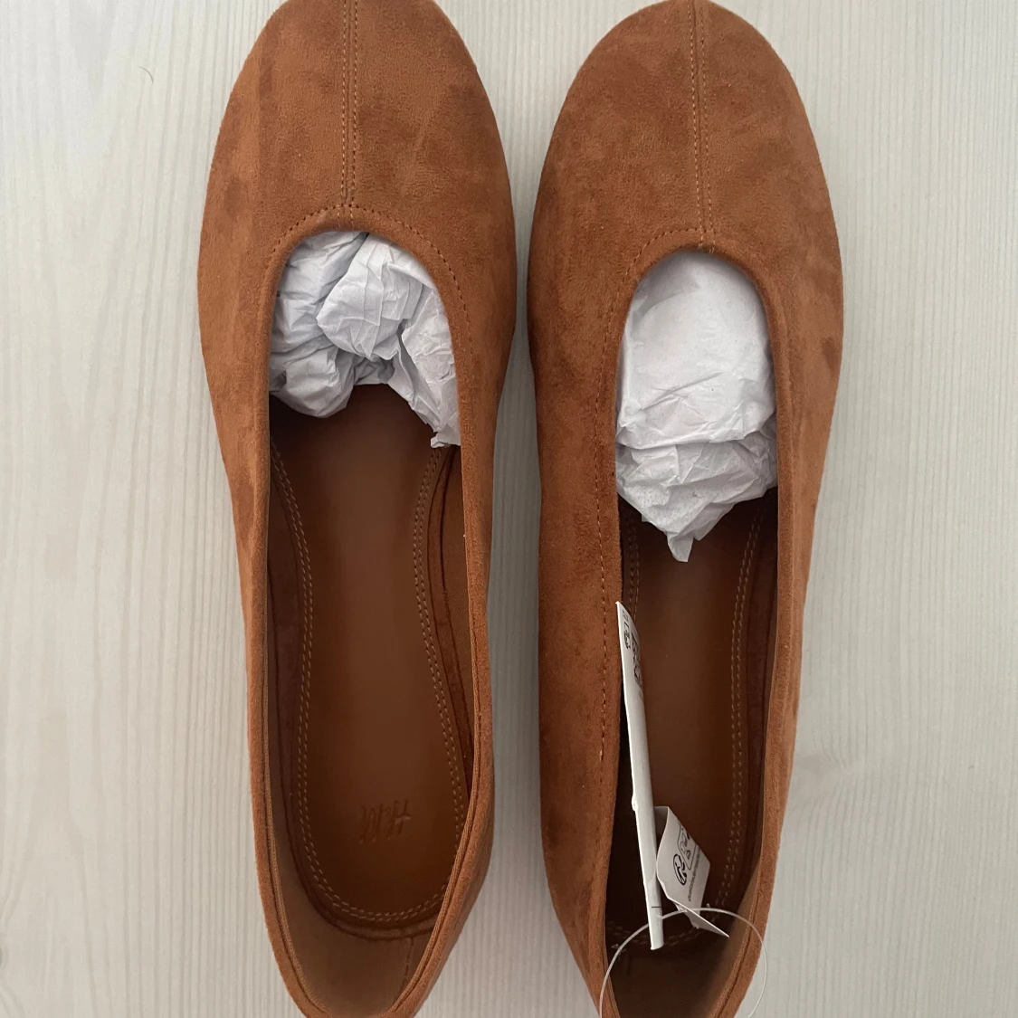 Bruna mocka ballerinas från H&M - 4
