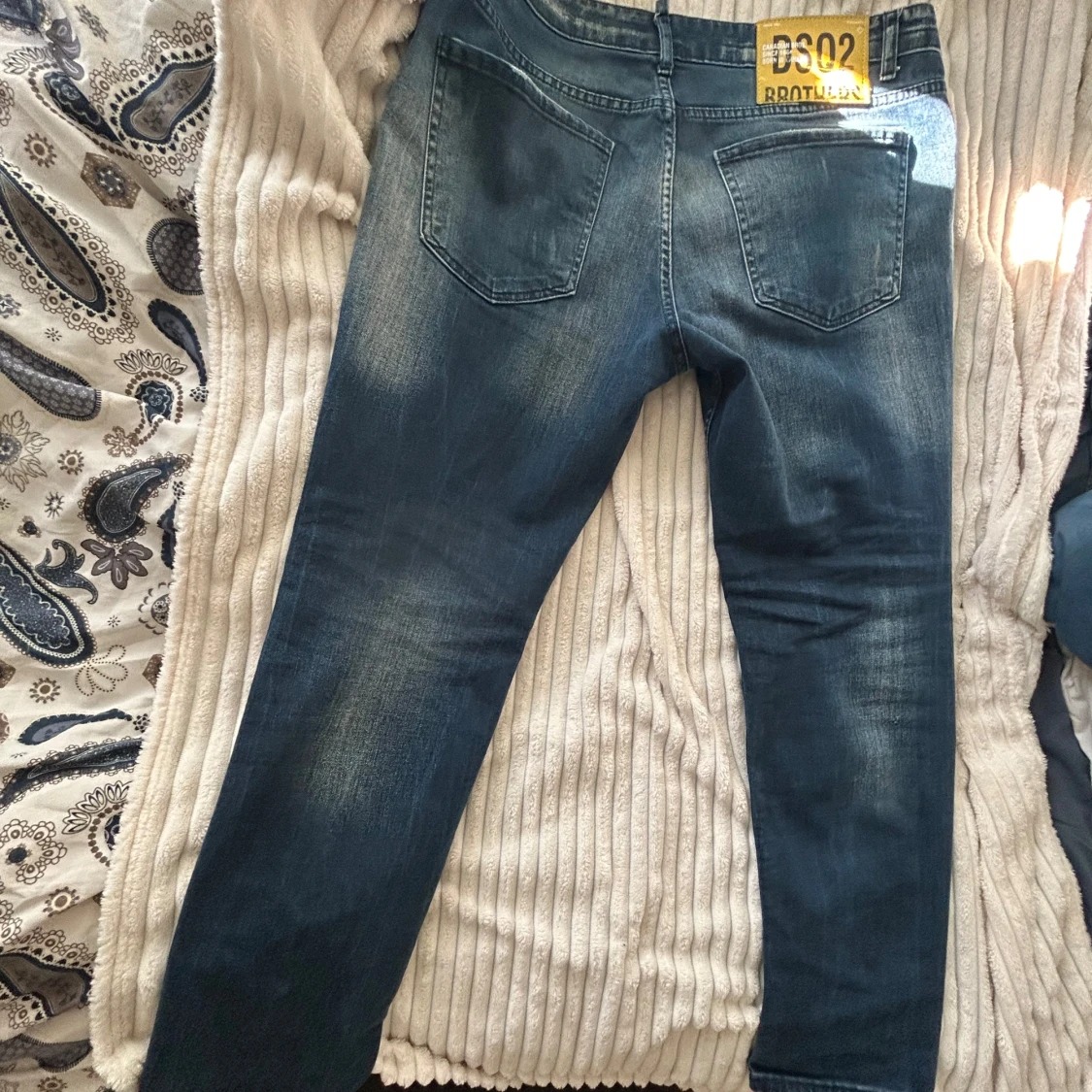 Dsquared2 blå distressed jeans - 1