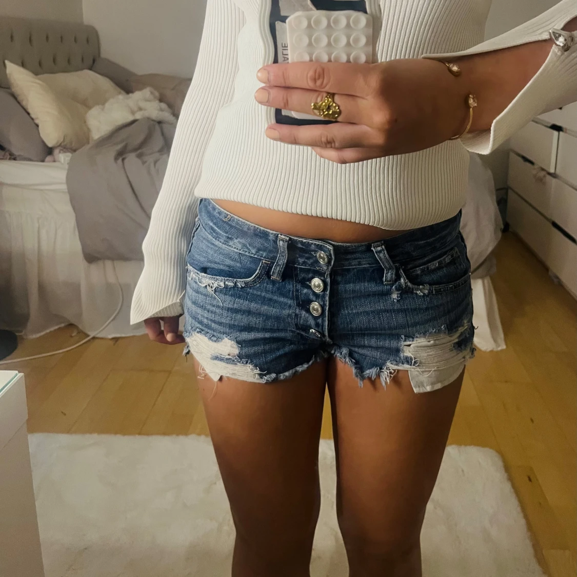 Lågmidjade jeansshorts Abercrombie & Fitch - 1