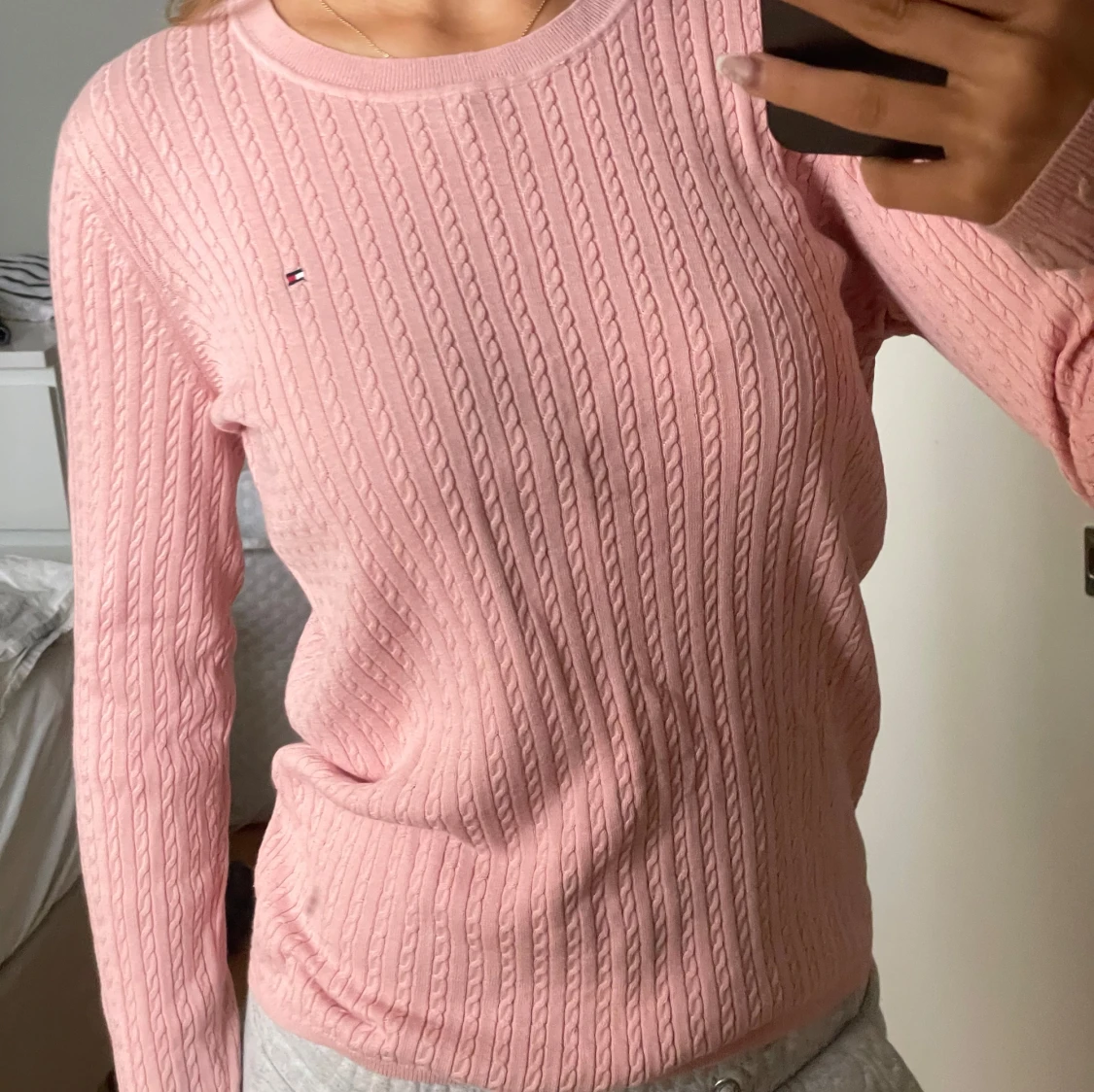 Rosa stickad tröja från Tommy Hilfiger - 2