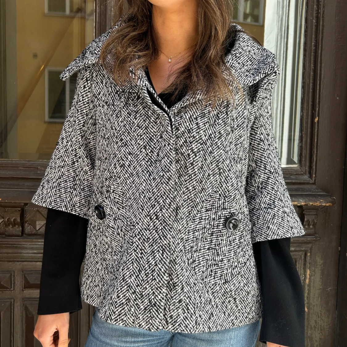 Trekvartsärmad kappa