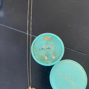Golden dove halsband, örhängen och ring från Emma Israelsson - Elegant Golden dove halsband 60cm,  med matchande guldörhängen med glittrande stenar från Emma Israelsson. Perfekt för att lägga till en touch av lyx till din outfit. Ringen kommer på köpet. Även den är från Emma I.