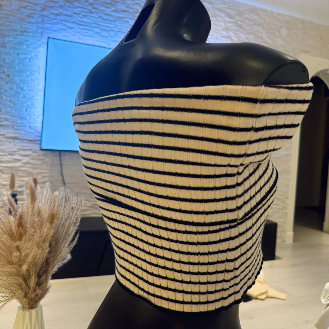 Randig offshoulder topp - 2