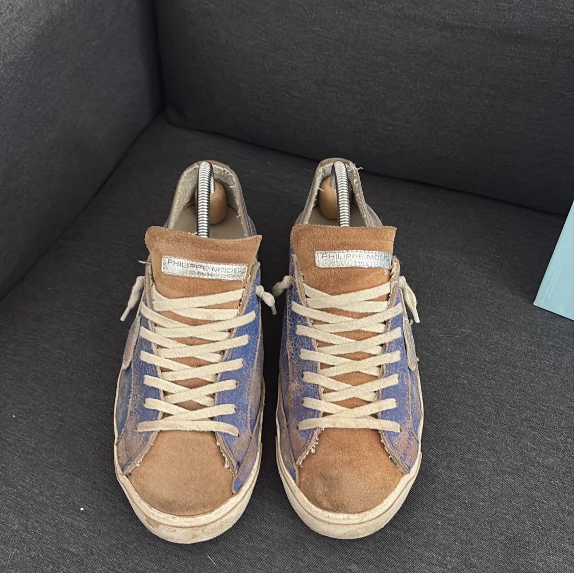Philippe Model sneakers i mocka och denim