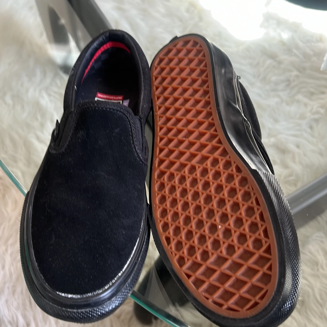 Svarta Vans PopCush slip-on skor - 2
