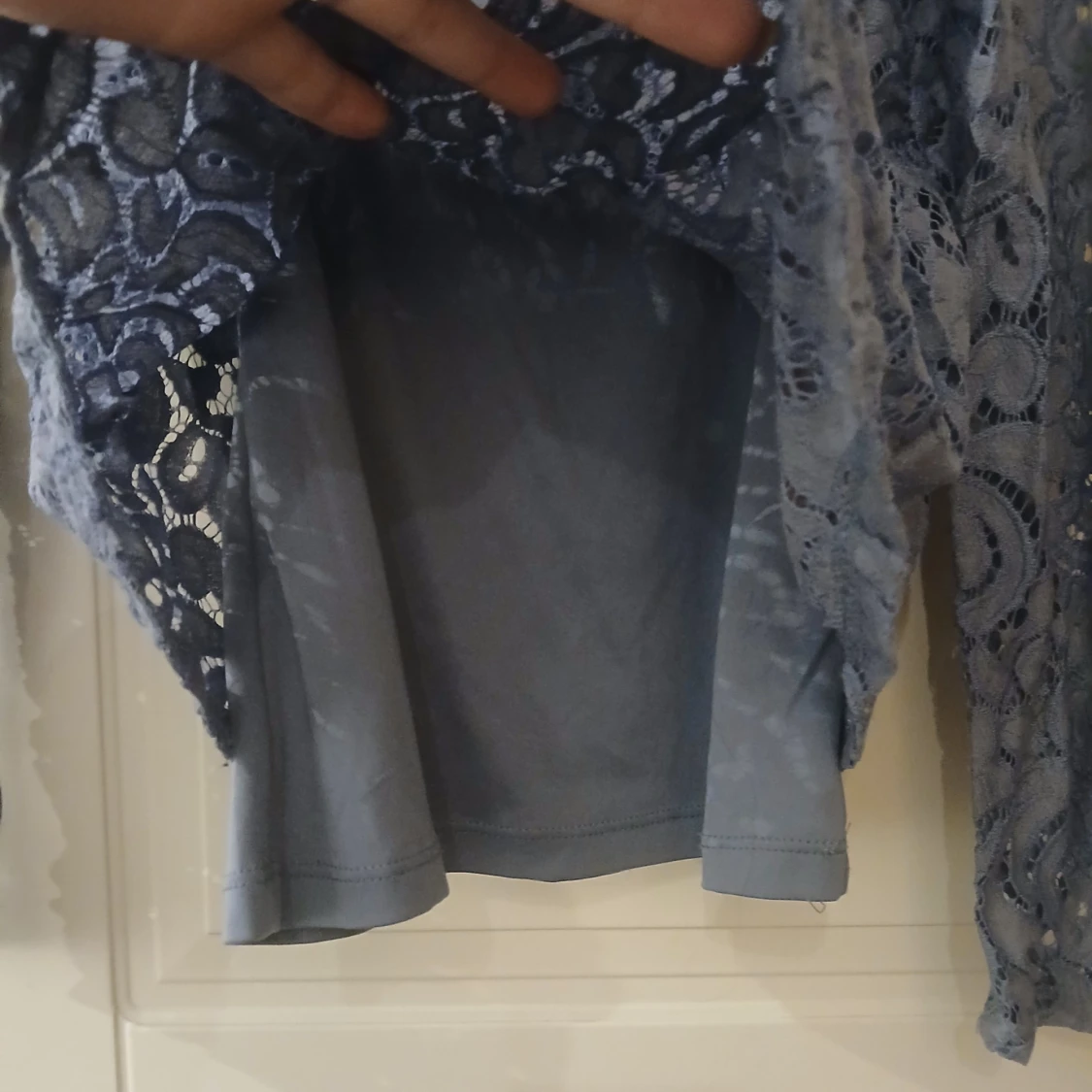 Blå spetsblus från 365 - 1