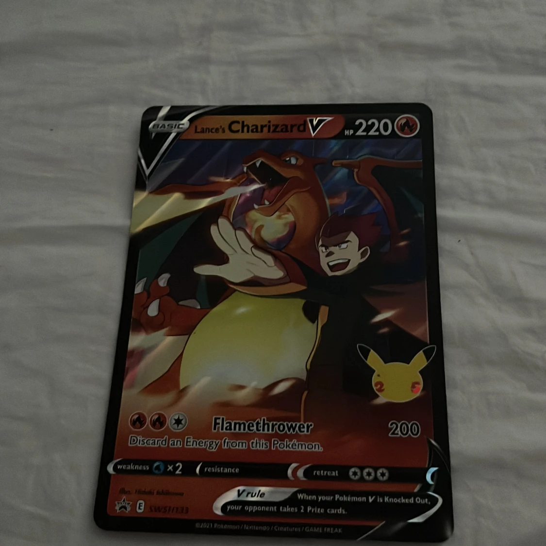 Lance's Charizard V (stort kort)