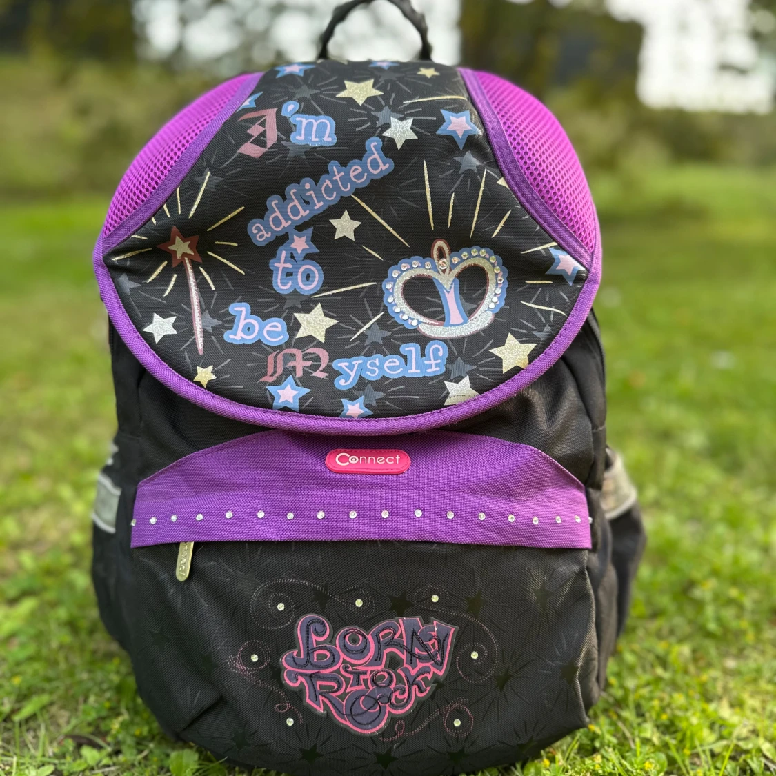 Svart och lila ryggsäck Connect