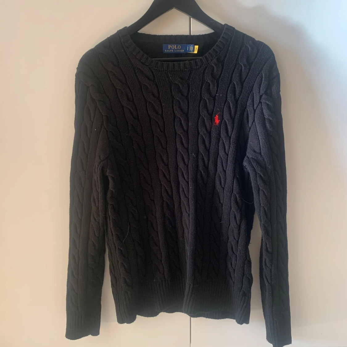 Svart kabelstickad tröja från Polo Ralph Lauren