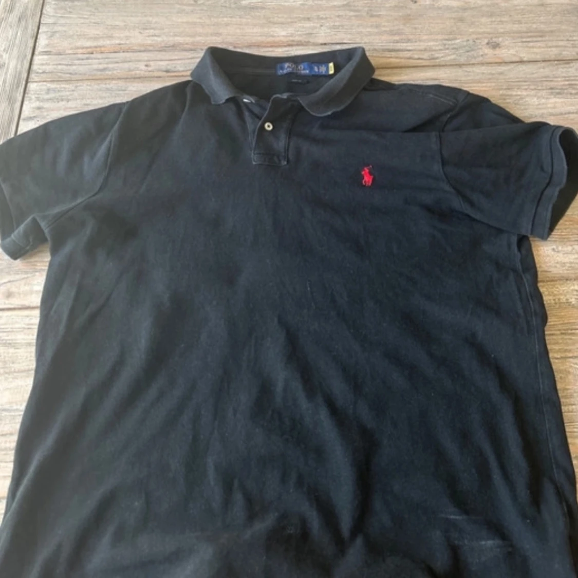 Svart pikétröja från Ralph Lauren