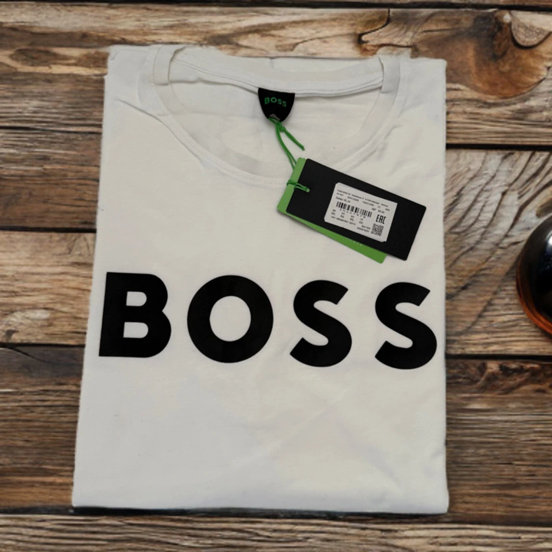 🔥💙Helt ny! Vit t-shirt från BOSS med tryck - 1