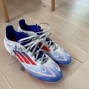 Adidas F50 Multiground fotbollsskor  - Säljer ett par Adidas fotbollsskor i 10/10 skick! De är bara lite smutsiga, och de är knappt använda             Storlek 44.    Nypris är 2000kr