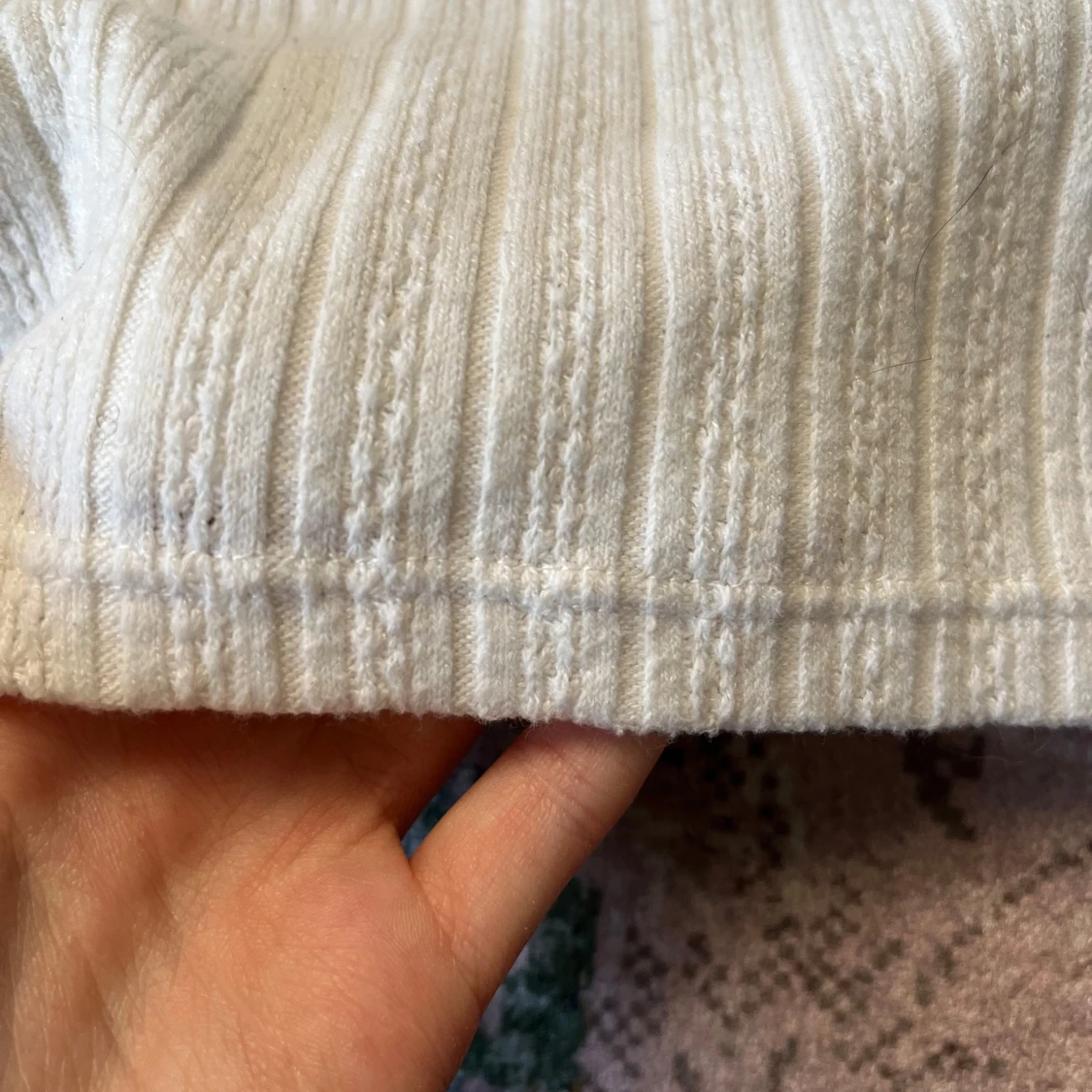 Vit ribbad topp från Holly & Whyte - 4