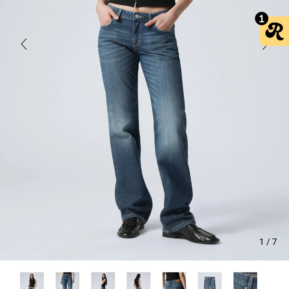 Lågmidjade raka jeans - 1