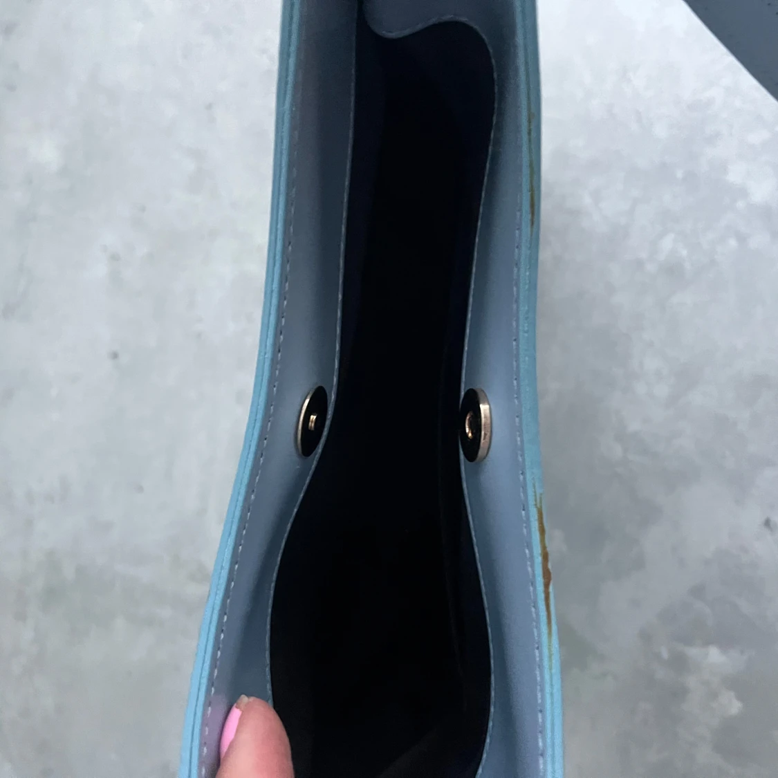 Ljusblå axelväska  - 2