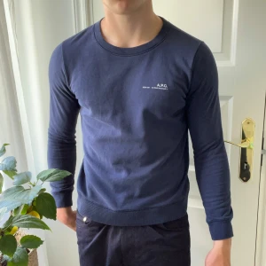 Apc sweatshirt S  - Inga defekter. Modellen är 180,75 kg och bär M men är väldigt liten på honom. Skulle rekommendera för runt 60 kg 170 ish. Mer eller mindre, kan gå ned i pris vid snabb affär. 
