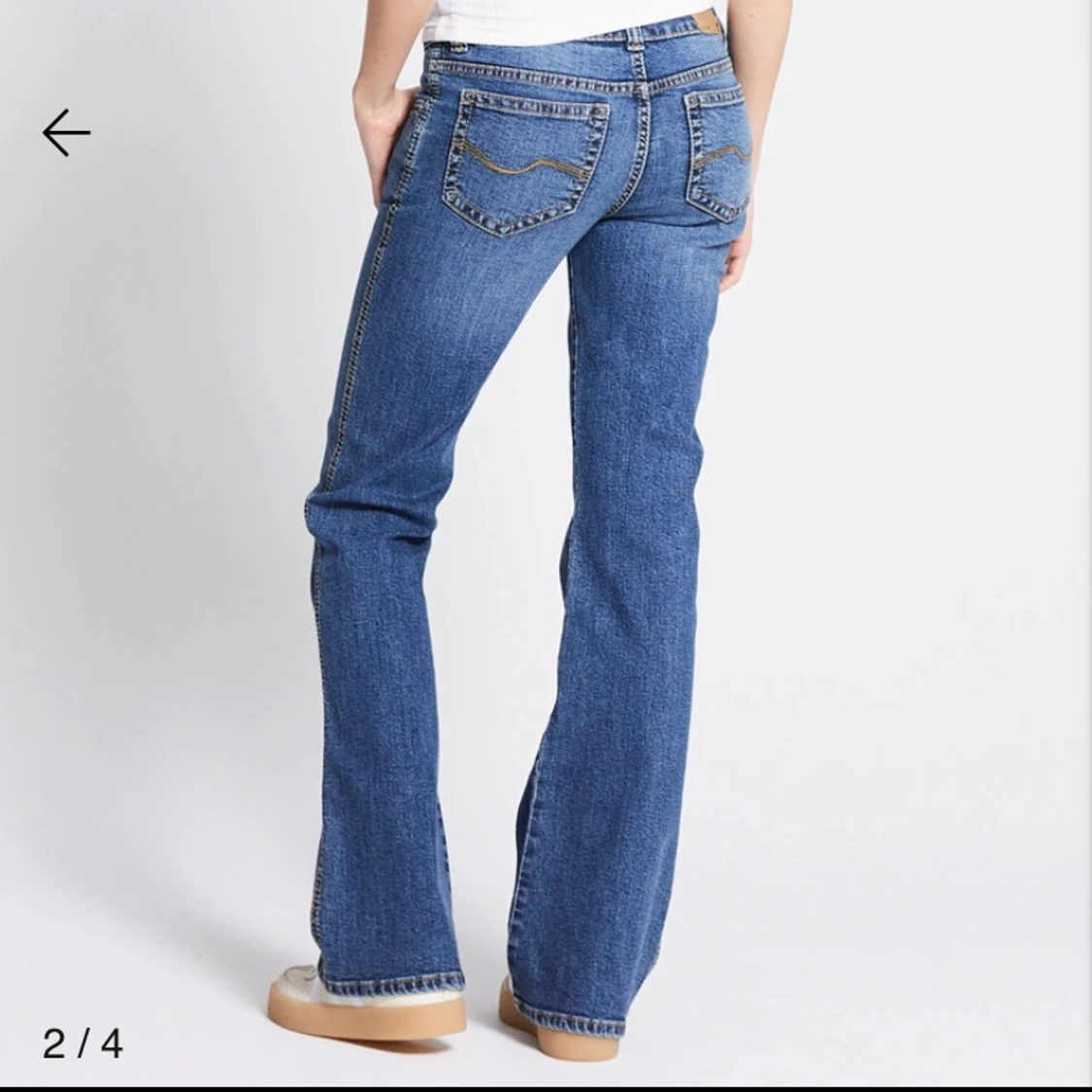 lågmidjade bootcut jeans - 1