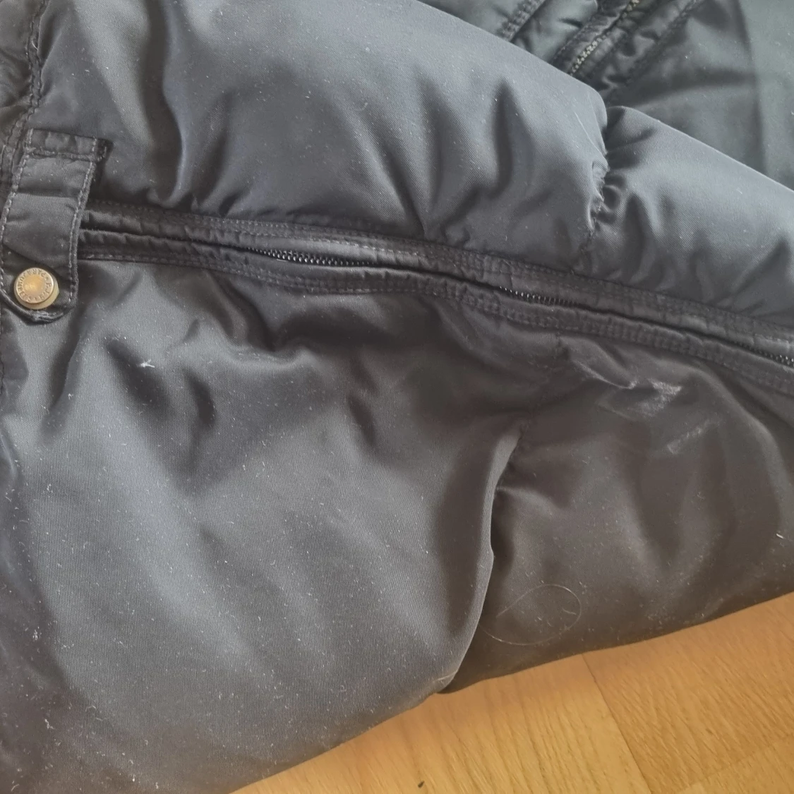 Svart lång dunjacka Parajumper stl L - 3