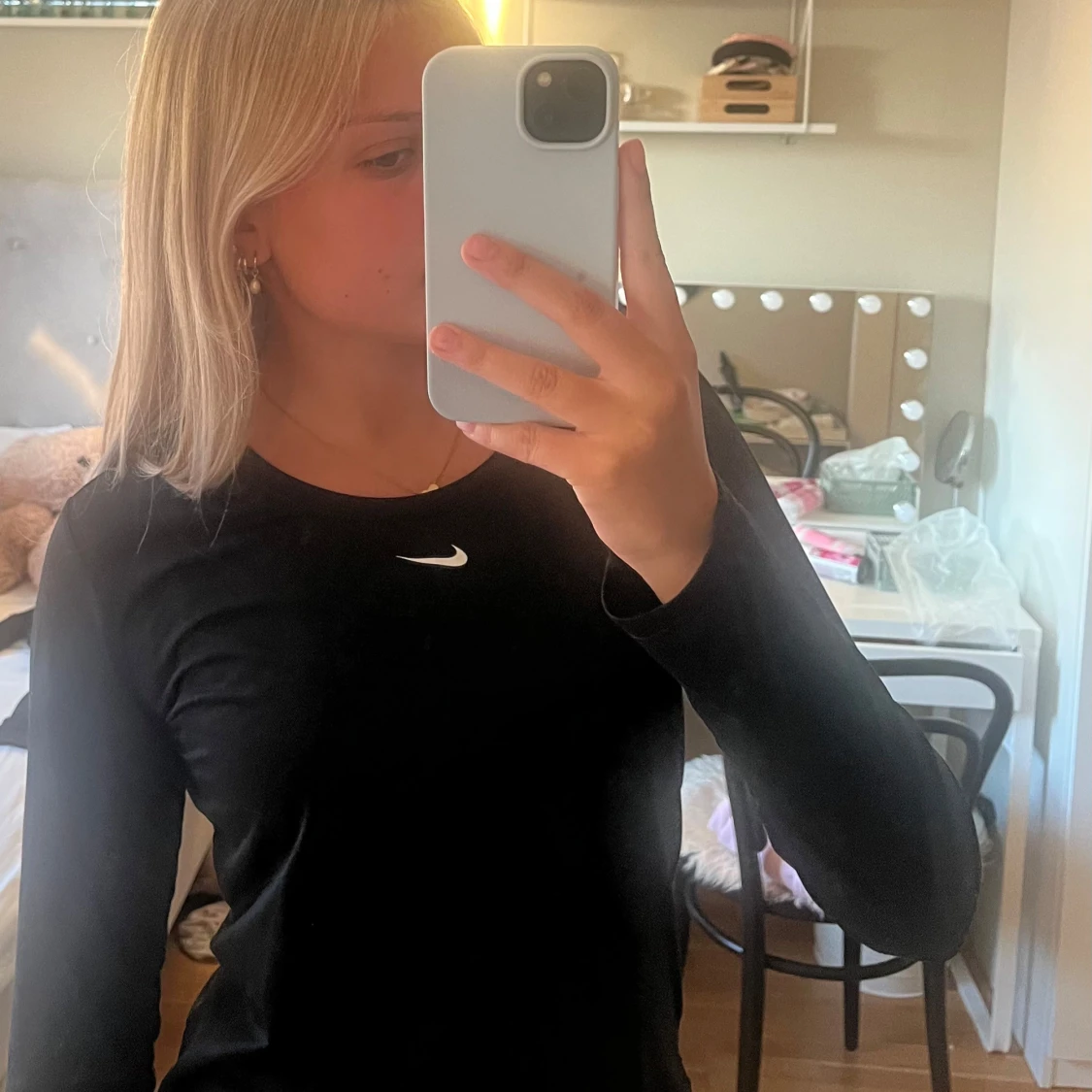 Svart långärmad träningströja Nike - 1
