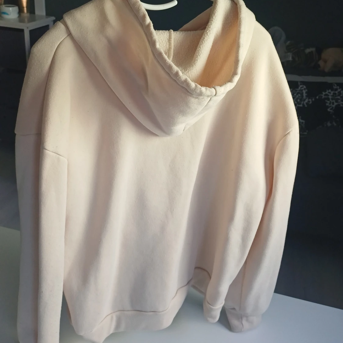 Beige hoodie med söt dinosaurieprint - 1