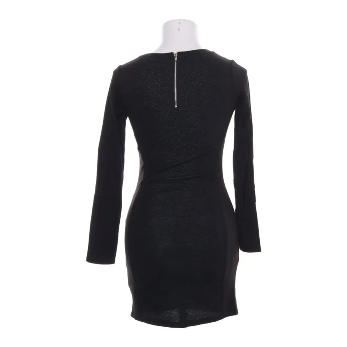 Svart tight klänning med ormskinns mönster - 2