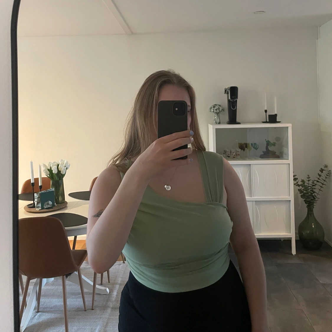 Grön topp i mesh - 4