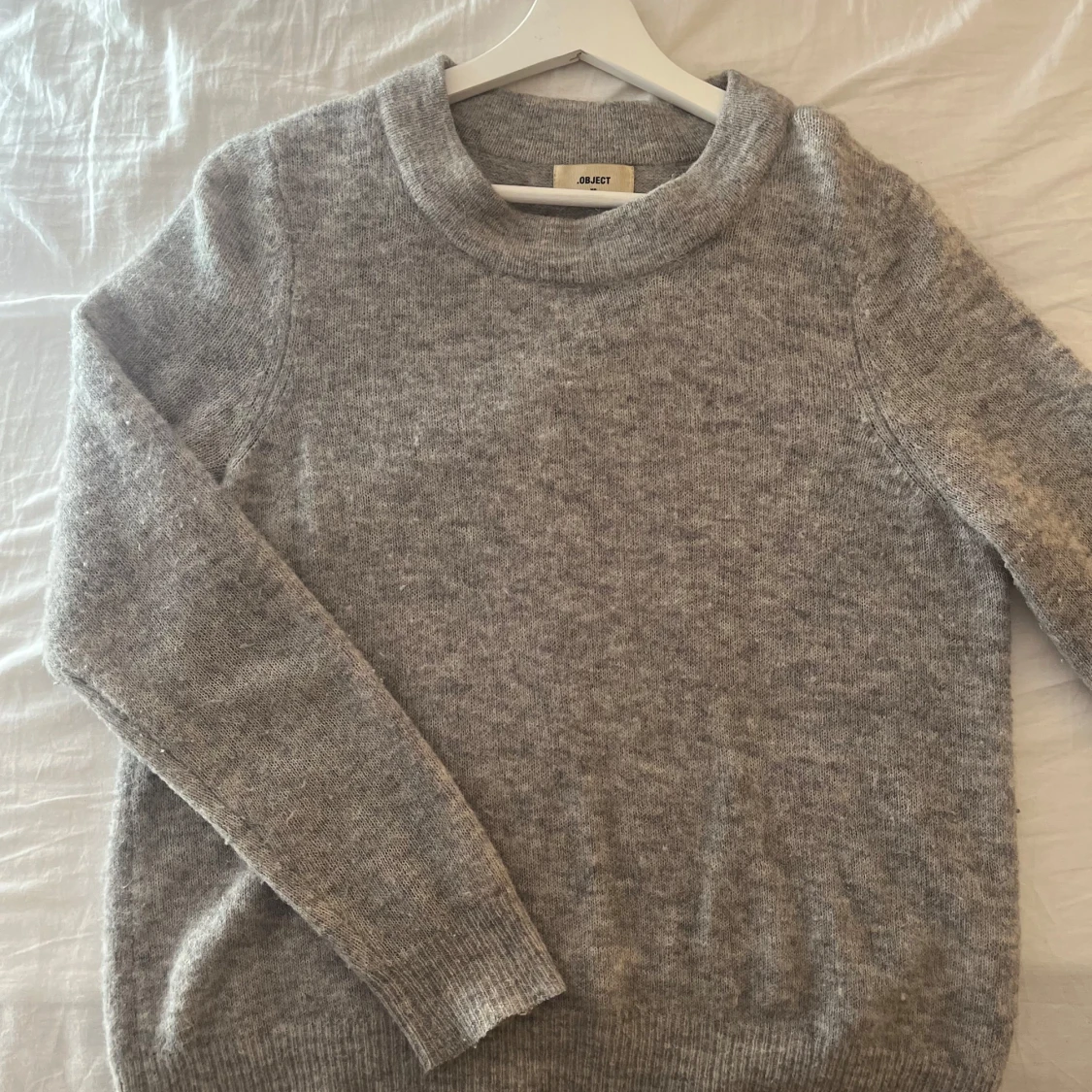Grå stickad tröja från Object XS