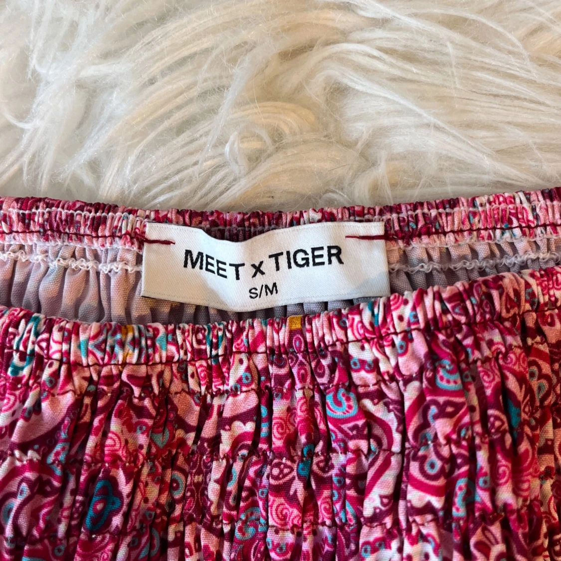 Rosa mönstrad kortkjol Meet x Tiger - 3