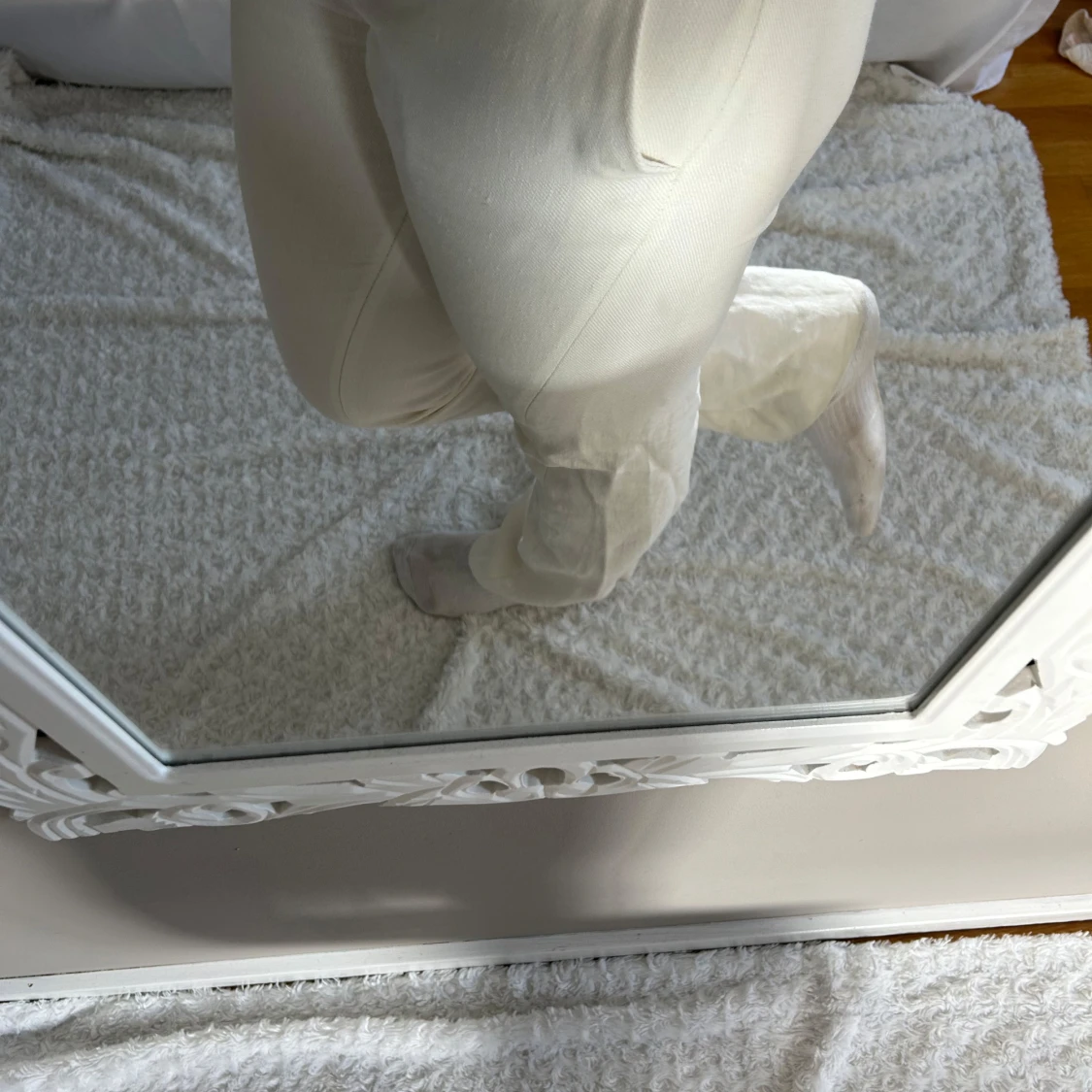 Vita bootcut kostymbyxor - 2