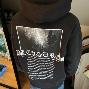 Svart hoodie från Pleasures - En soft svart hoodie från pleasures i storlek M. Riktigt snyggt tryck och bra skick. Skriv gärna!