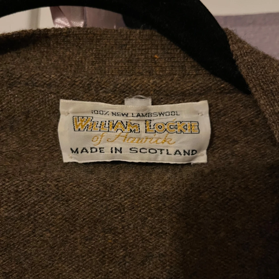 vintage brun stickad kofta - 1