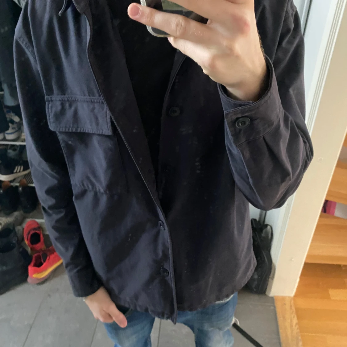 Mörkblå overshirt