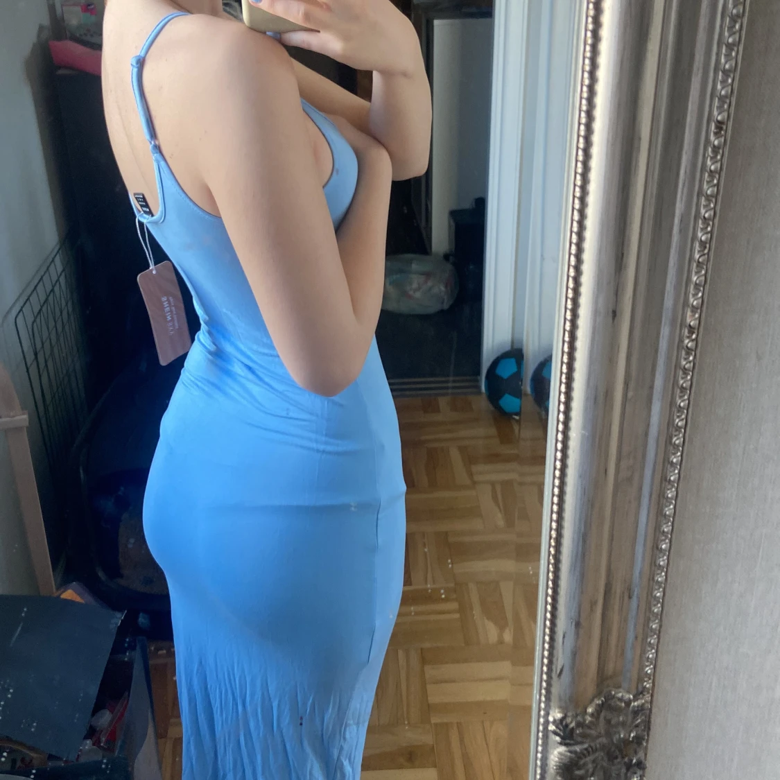 Ljusblå långklänning - 1