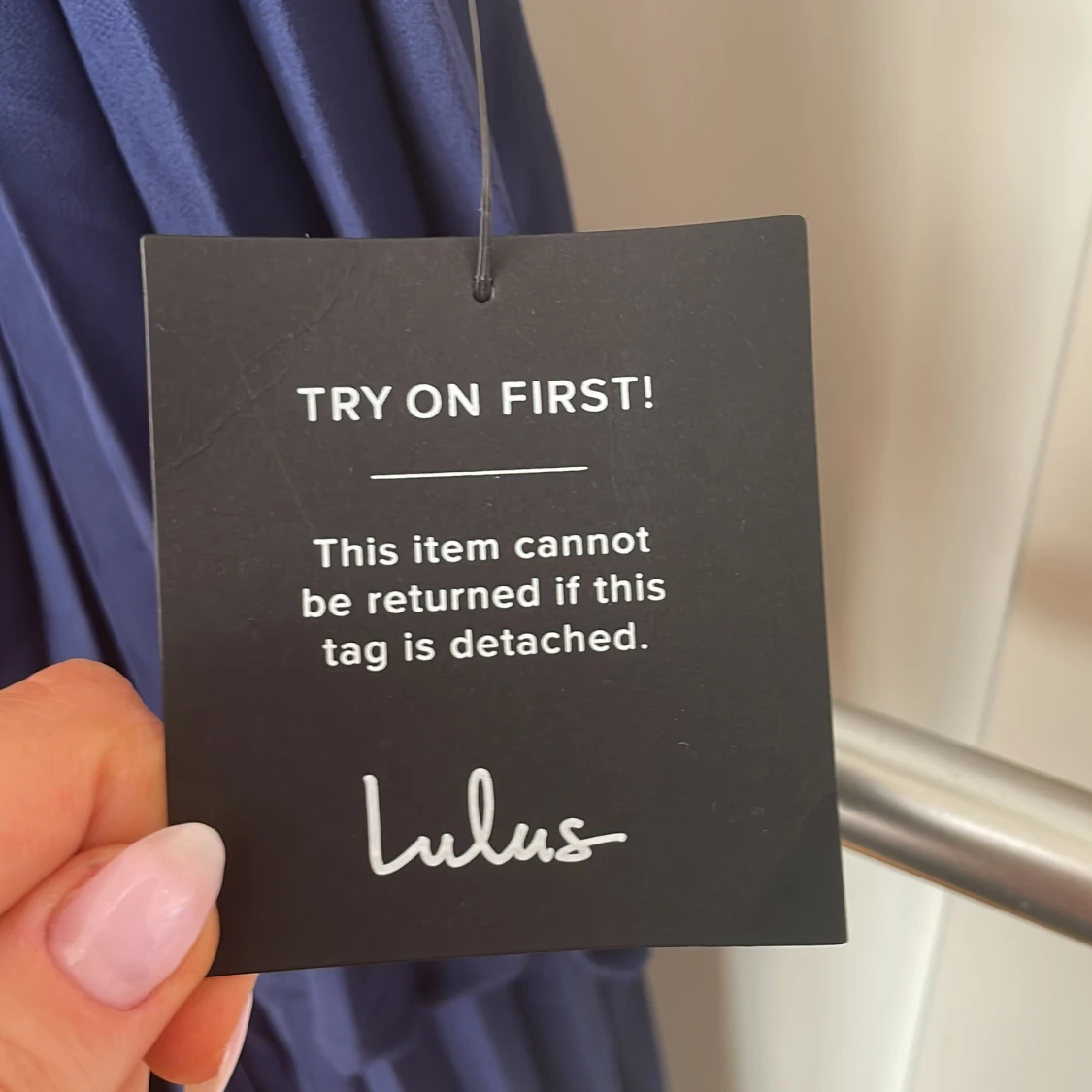 Marinblå långklänning från Lulus - 2