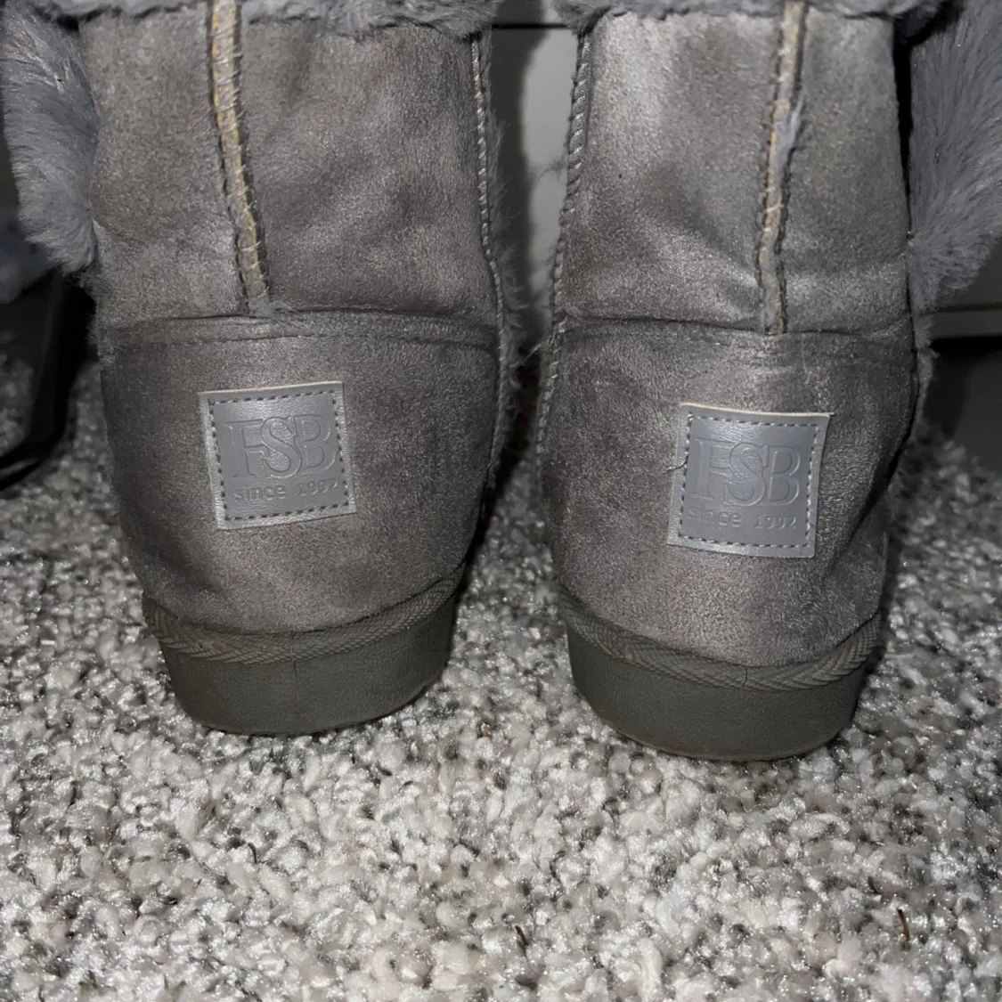 Grå boots med foder - 2