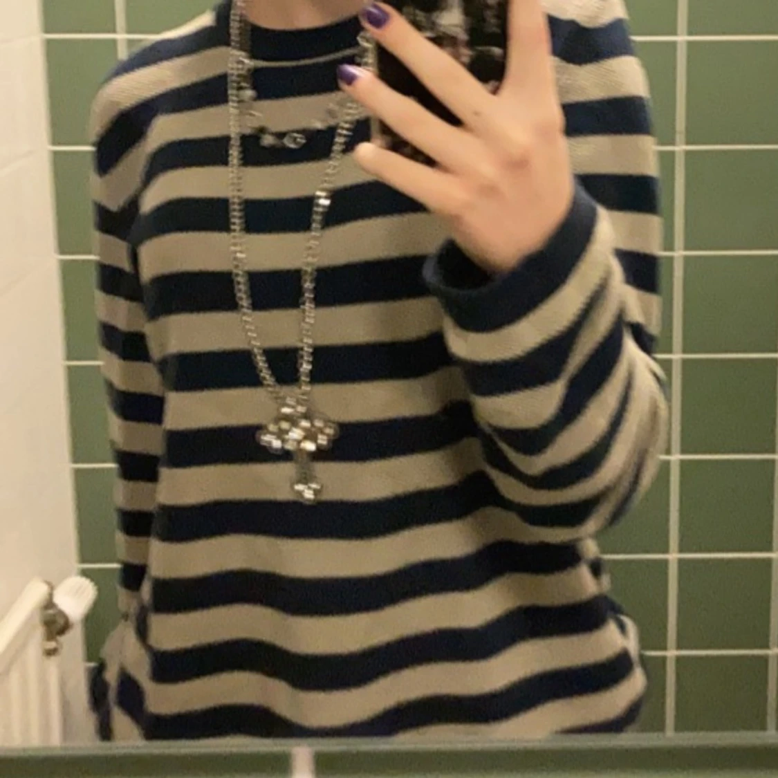 Randig stickad tröja Hampton Republic