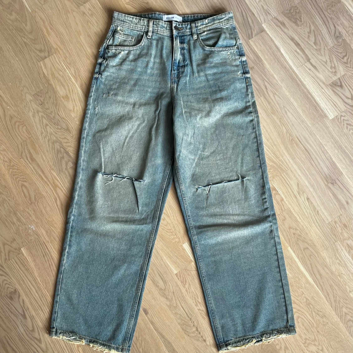 Blå wide jeans från House, S