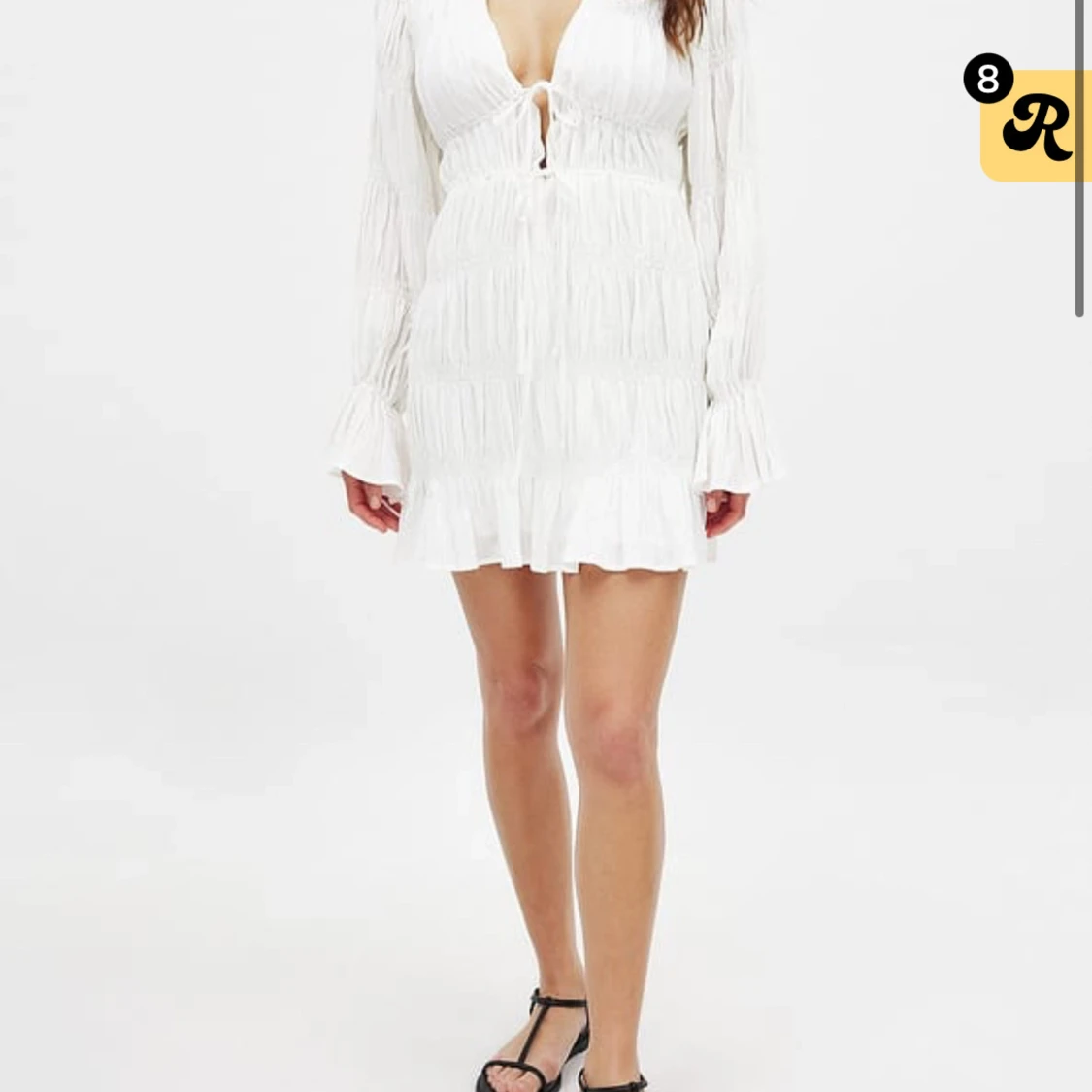 slutsåld vit Klänning Moa Matsson x NAKD