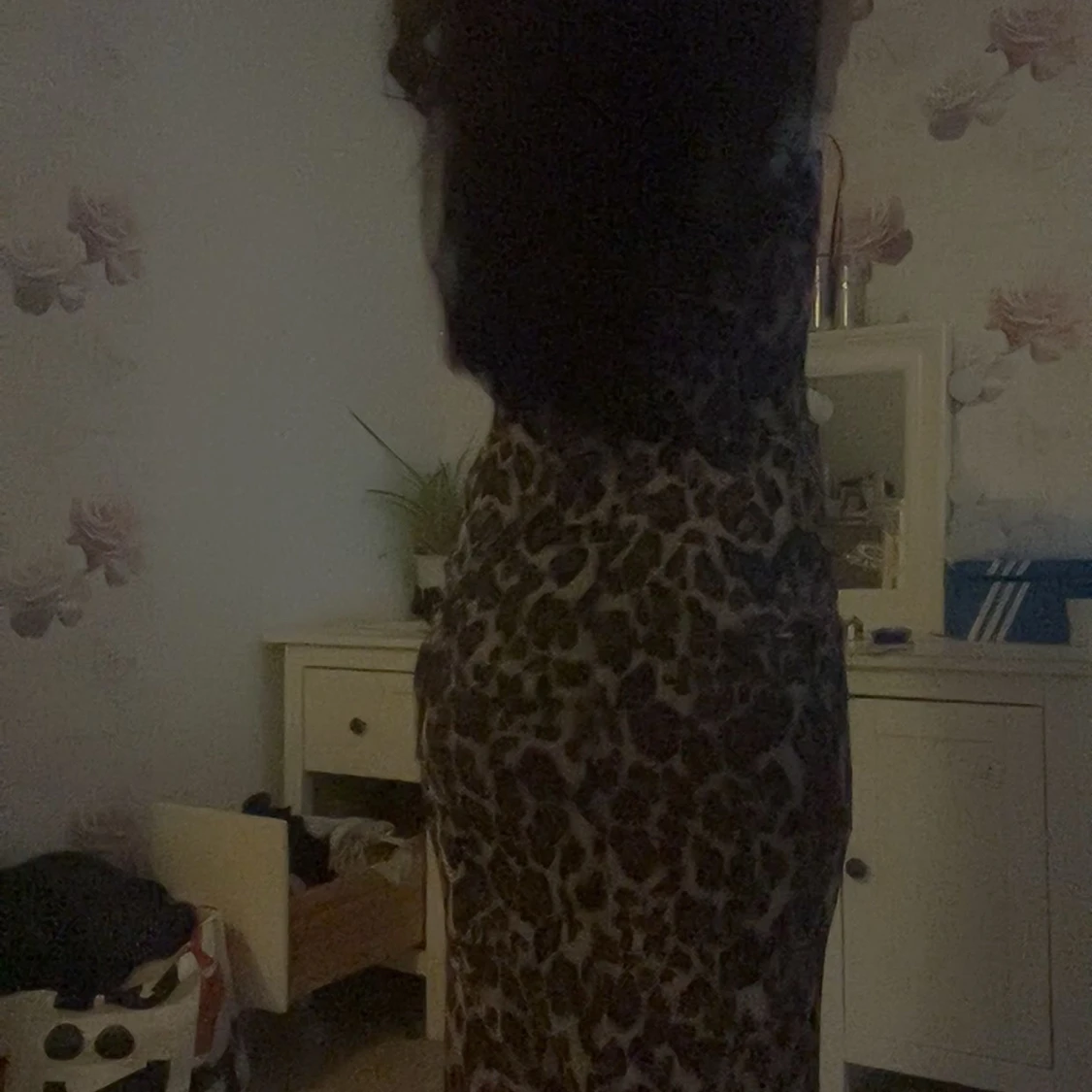 Leopardmönstrad långklänning - 1