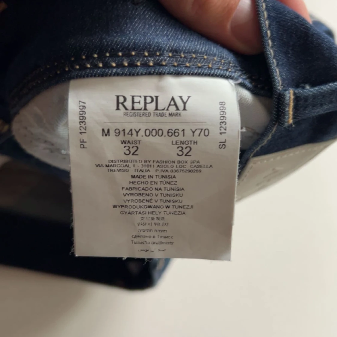 Mörkblå Replay Anbass jeans - 3