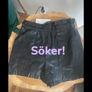 Sökes: Svarta skinnshorts från Zara - Söker dessa från Zara i storlek s!