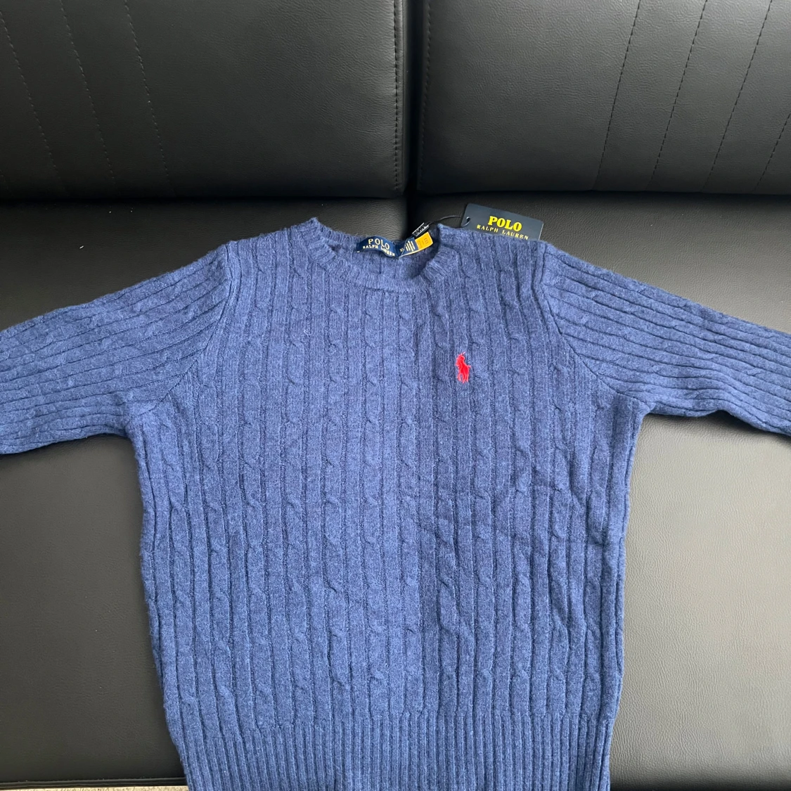 Blå stickad tröja från Polo Ralph Lauren