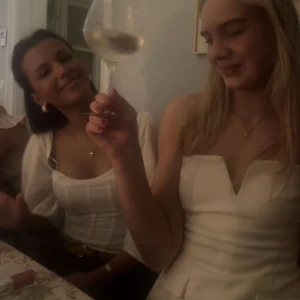 Vit korsett-topp - Den högra vita toppen säljer jag. I storlek s från Zara. Helt ny använts 2 gånger, men ingen användning nu. Inga skador eller nånting. 