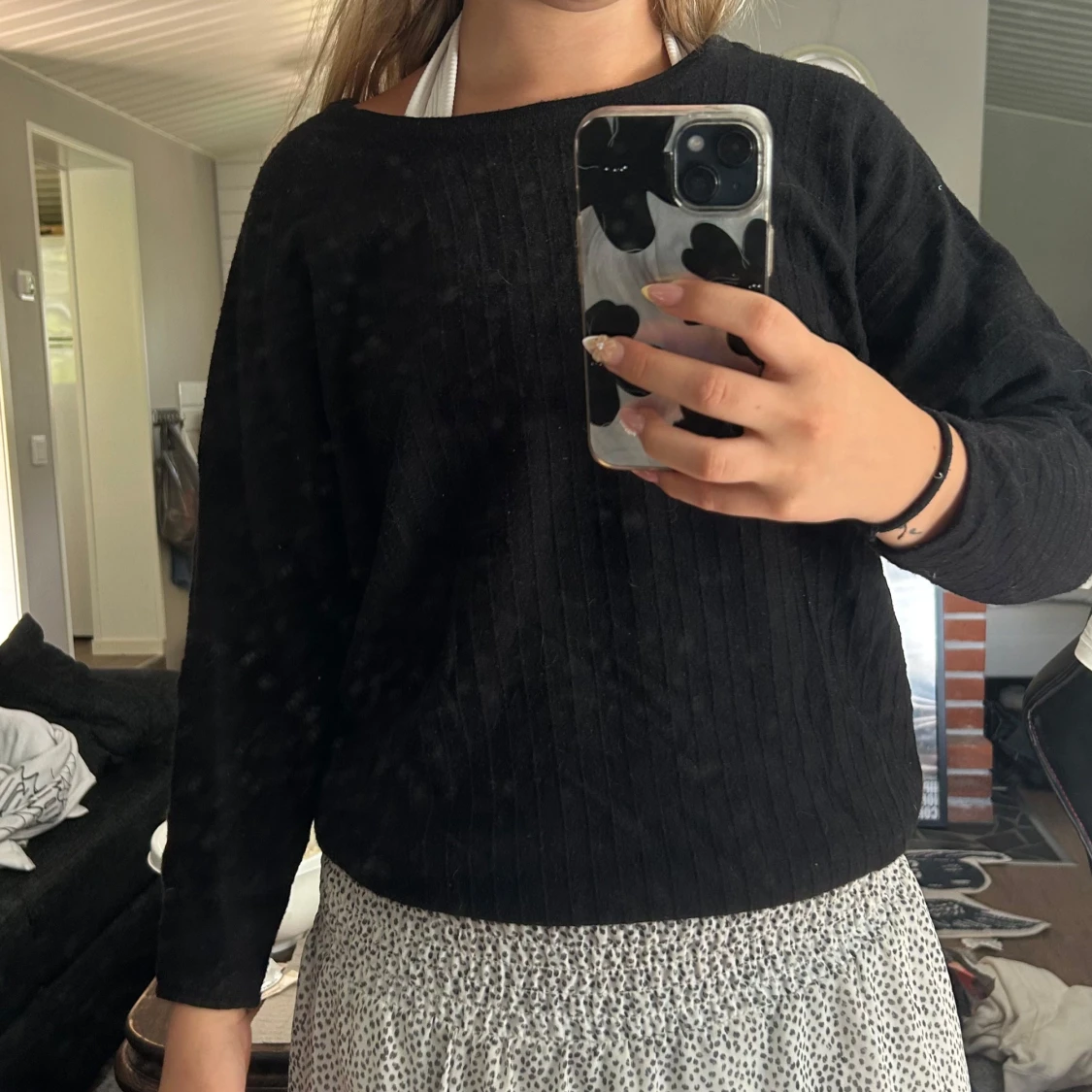 Svart ribbad tröja från ONLY