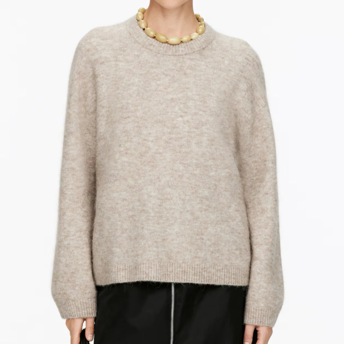 Beige stickad tröja från H&M