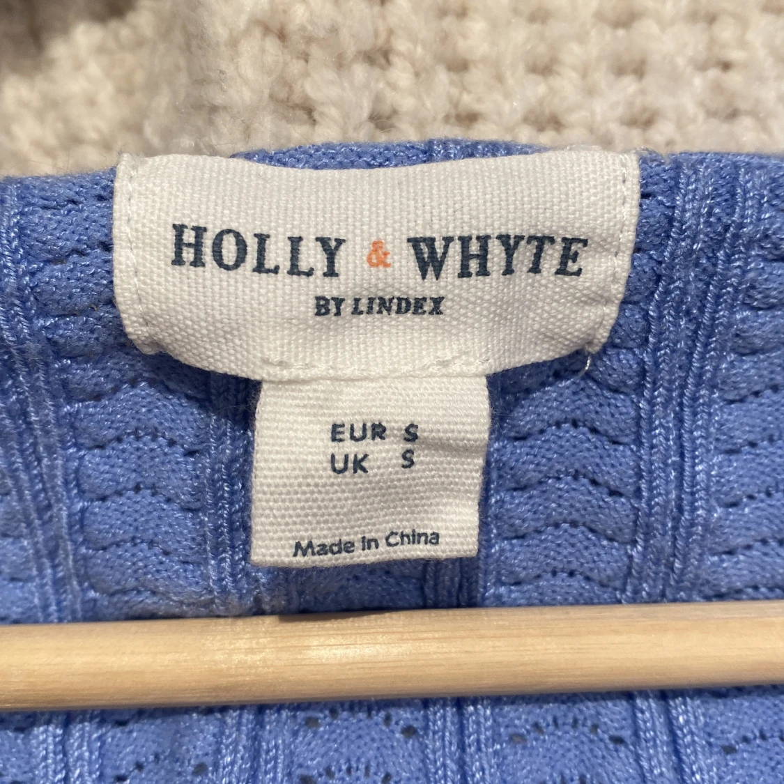 Blå stickad topp Holly & Whyte - 2