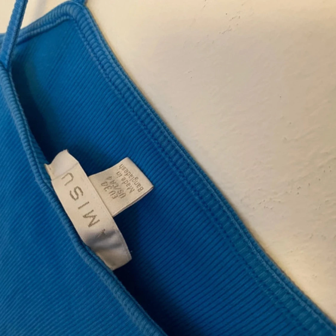 Blå ribbad kortklänning från MISU - 2